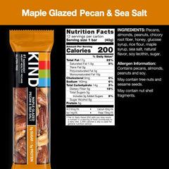 KIND maple glaze front view highlights pecan crunch