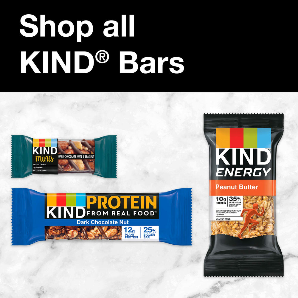 Individually wrapped KIND bar enables easy grab-and-go snacking