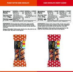 Close-up of textured bars showing chocolate and nut textures, highlighting indulgent flavor.
