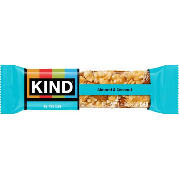 KIND nutrition facts panel highlights 14g fat per bar.