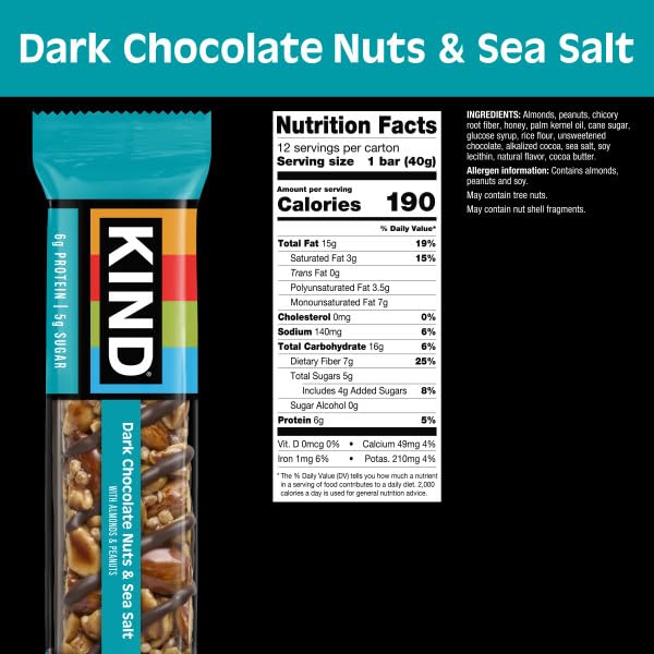KIND Nut Bars box 12-count in on-the-go packaging for busy days