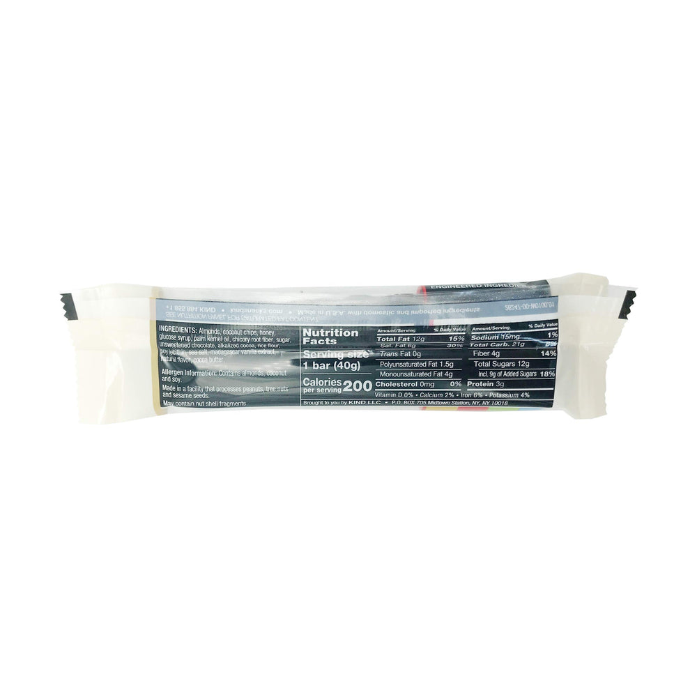 KIND nutty texture with almonds and coconut offering a flavorful, premium snack
