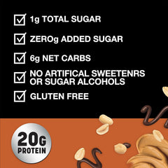 KIND Protein MAX bar cross section with peanuts inside