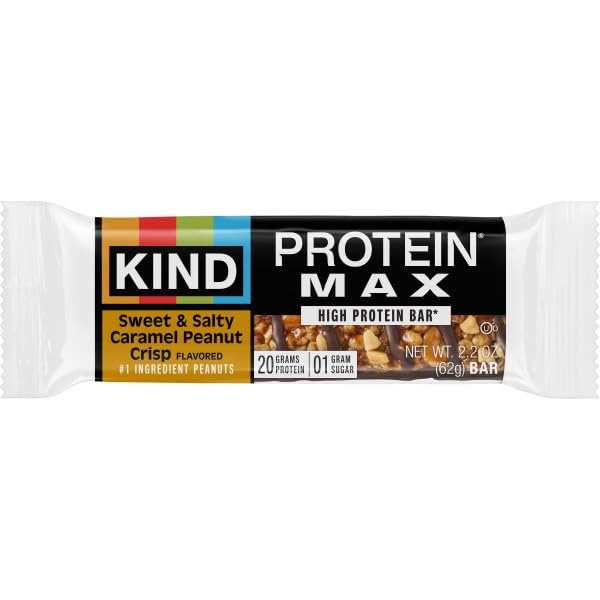 KIND Protein MAX bars variety pack on shelf, ready-to-eat high-protein bars.