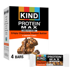 KIND Protein MAX crispy bar wrapped for convenient on-the-go snacking