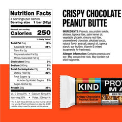 KIND Protein MAX Crispy bar in packaging, grab-and-go snack.