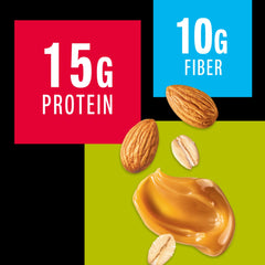 KIND Protein MAX Granola ingredient list closeup with nuts and seeds, non-GMO promise.