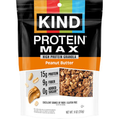 KIND Protein MAX Granola packaging front with 9oz jar for on the go