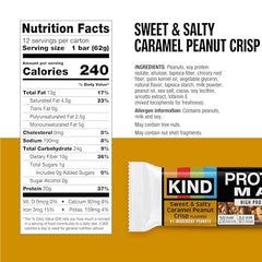 Kind Protein MAX Sweet & Salty Caramel Crisp bar keto-friendly snack