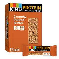 KIND Protein Snack Bar Crunchy Peanut Butter packaging for on-the-go energy.