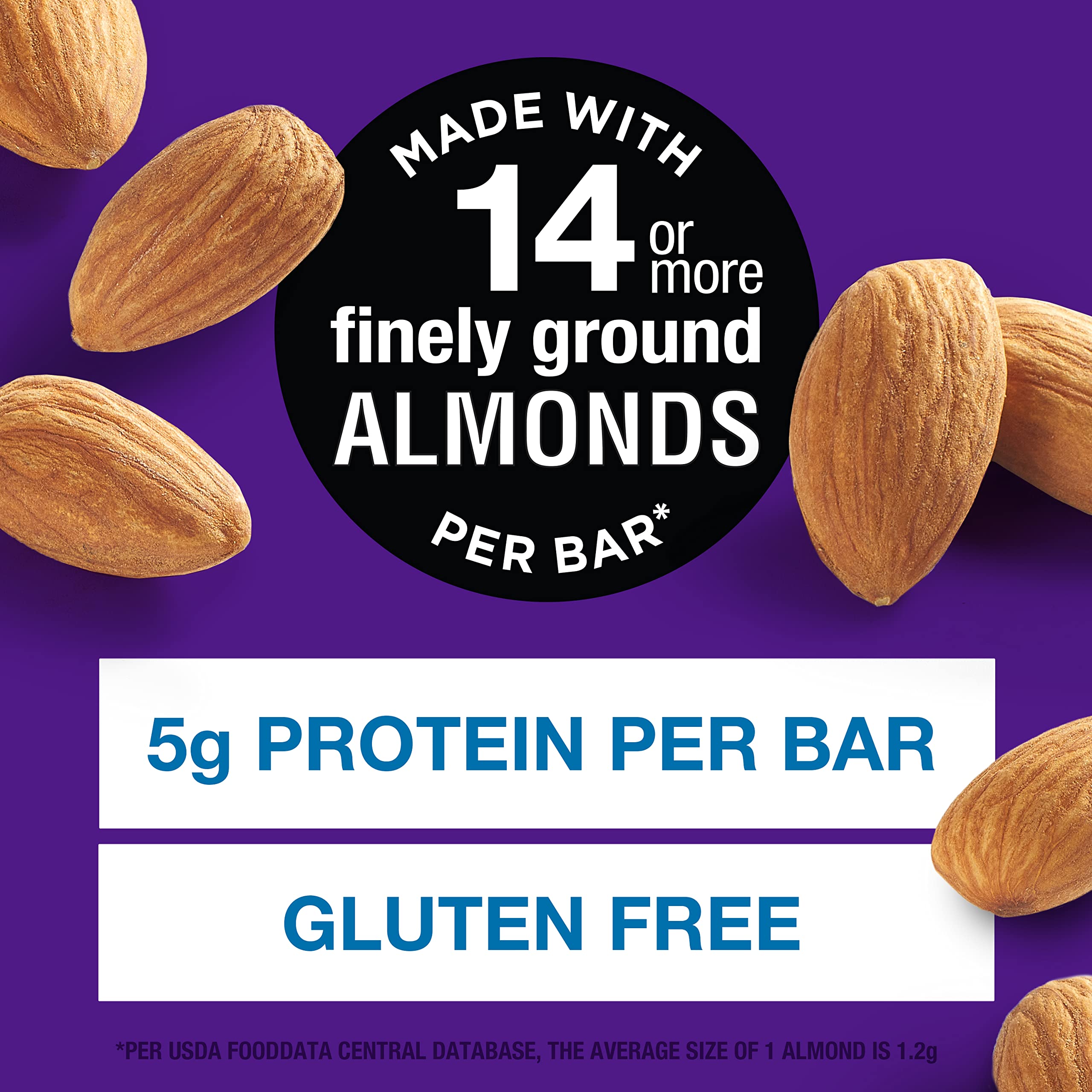 KIND Salted Caramel Almond Blondie on plate, almond-forward flavor