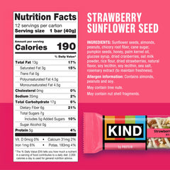 Close-up of ingredients in KIND Seeds bar with seeds and fruits