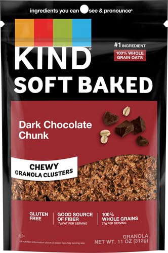 KIND Soft Baked Granola showing 100% whole grain oats in the clusters
