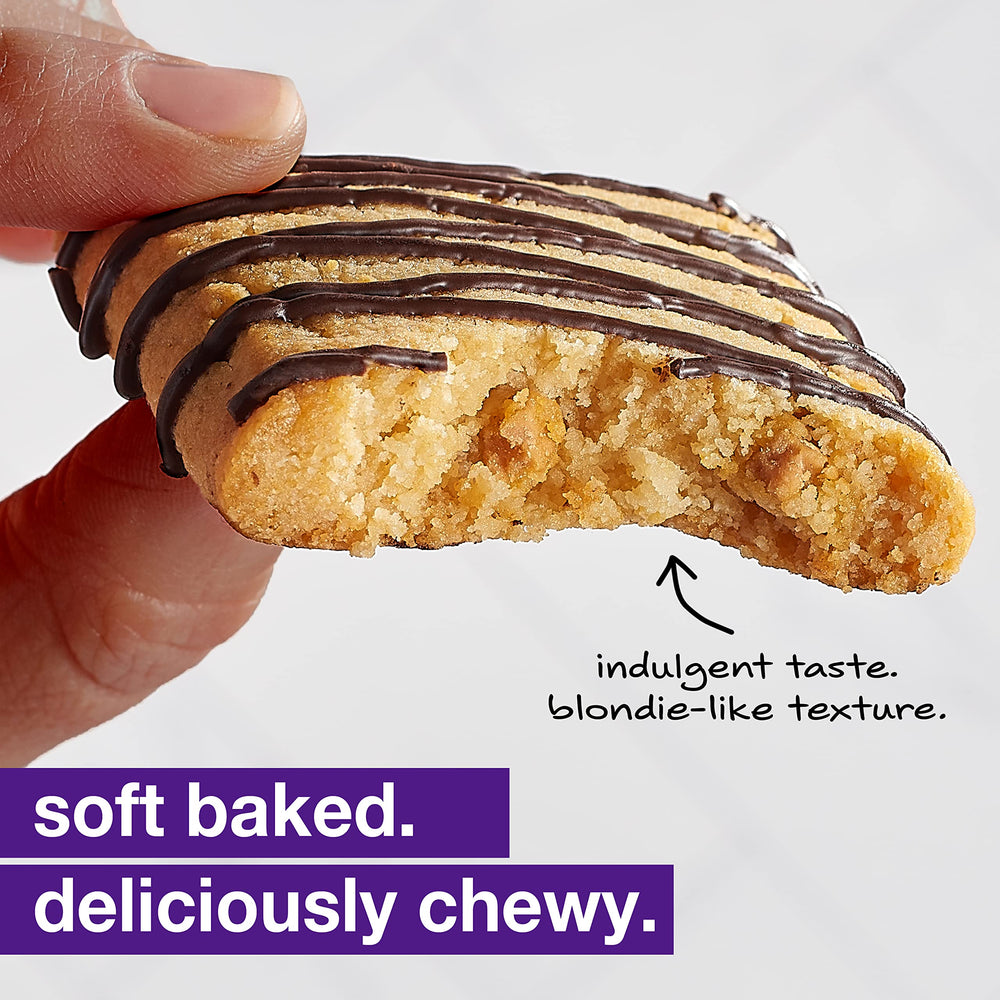 KIND Soft Baked Squares Chocolate Almond Flour Brownie with drizzle, a satisfying gluten-free bite