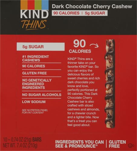 KIND THINS bar half-cut view reveals thin, crisp texture.