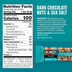 KIND Thins caramel nuts sea salt bar close-up highlighting caramel flavor