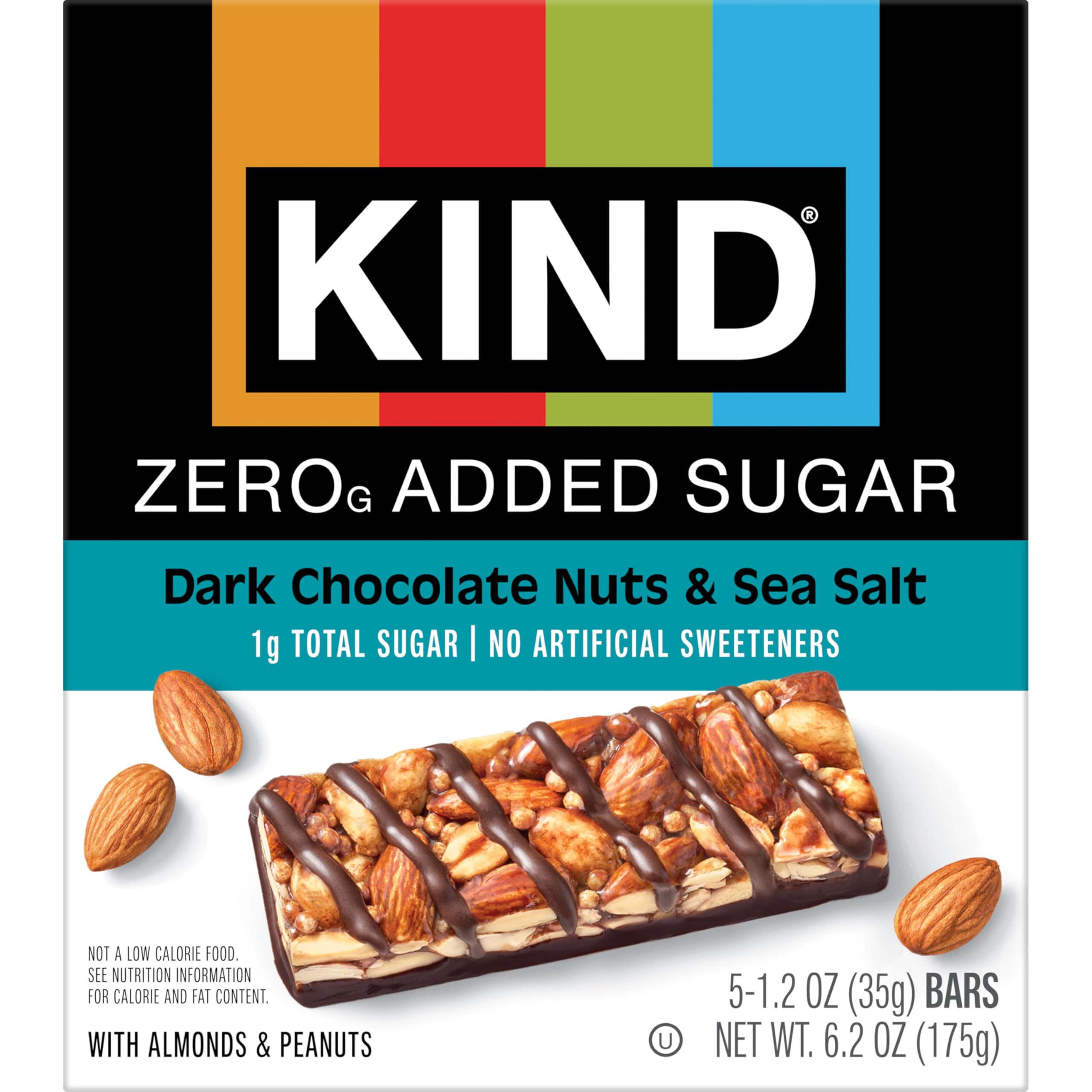 KIND Zero Added Sugar bar is a good fiber source for between-meal munchies
