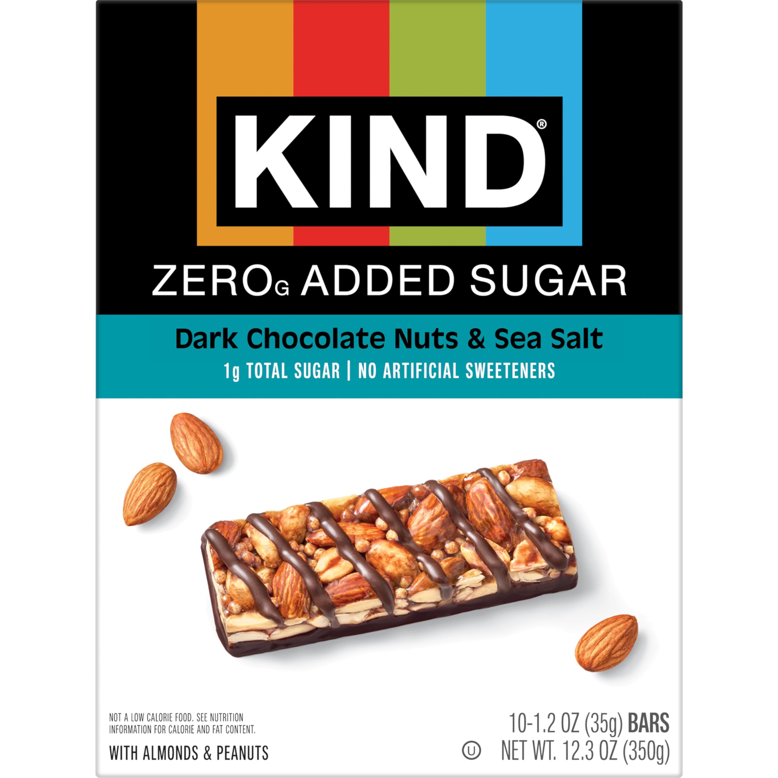 KIND ZERO Added Sugar Bars top drizzle enhances chocolatey texture for a satisfying bite.