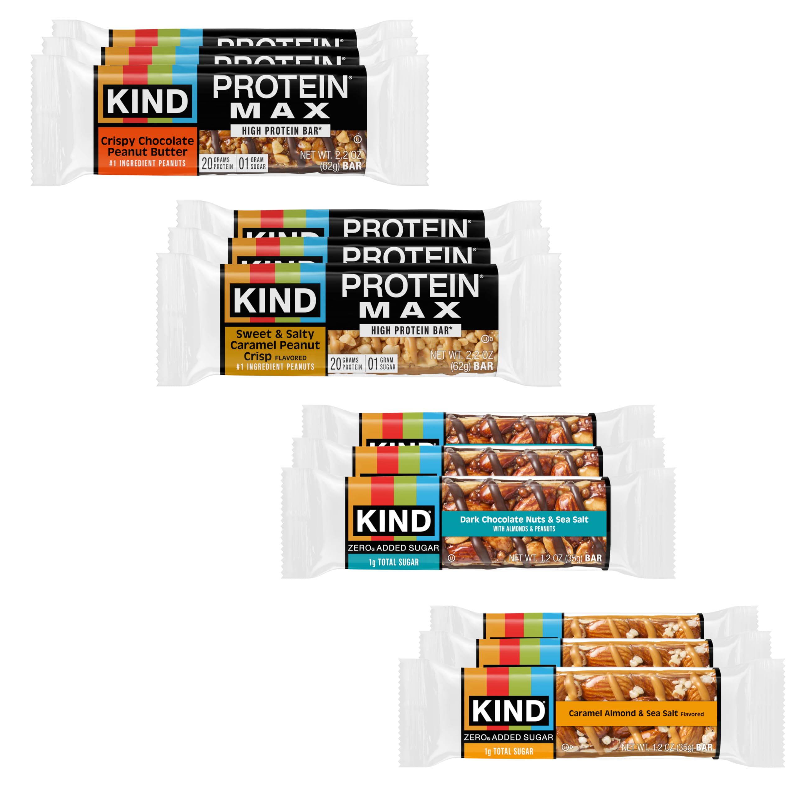 KIND ZEROg Added Sugar Dark Chocolate Nuts and Sea Salt bar, keto-friendly.