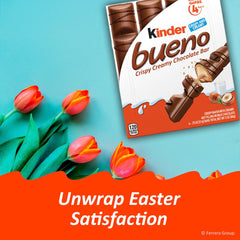 Kinder Bueno bar cross-section hazelnut cream reveals creamy filling