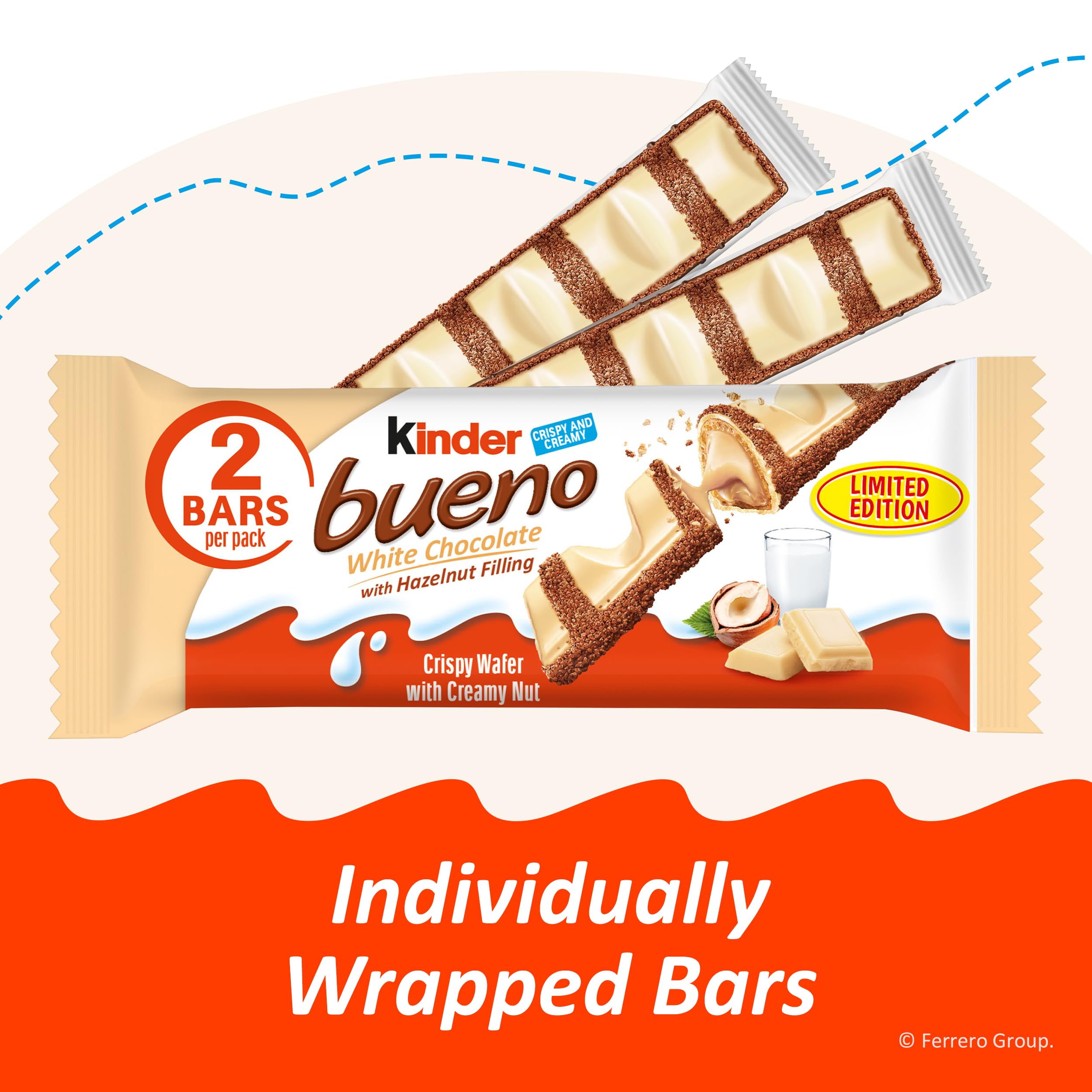 Big game party centerpiece, easy to share with friends with Kinder Bueno.
