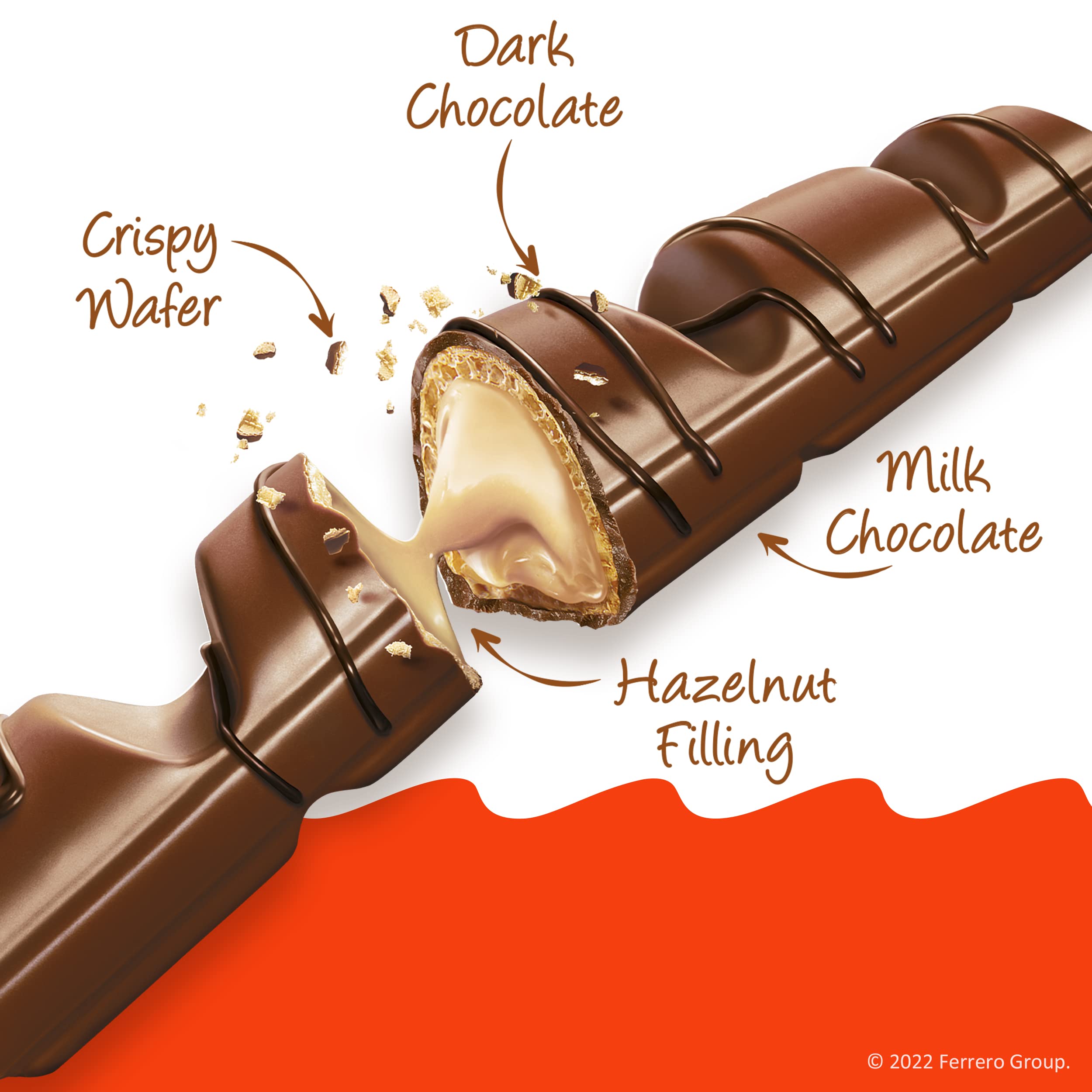 Kinder Bueno individually wrapped bars for on the go snacking