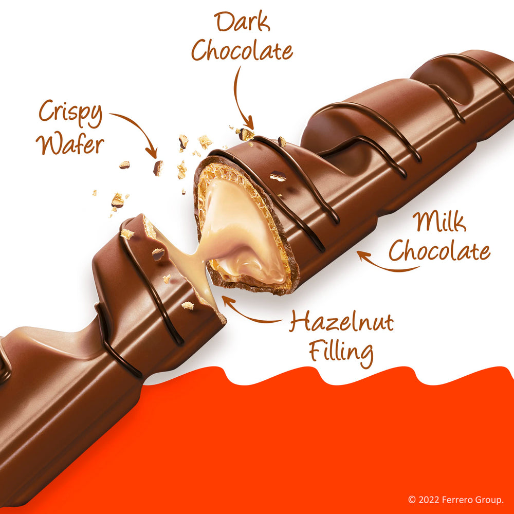 Kinder Bueno individually wrapped bars for on the go snacking