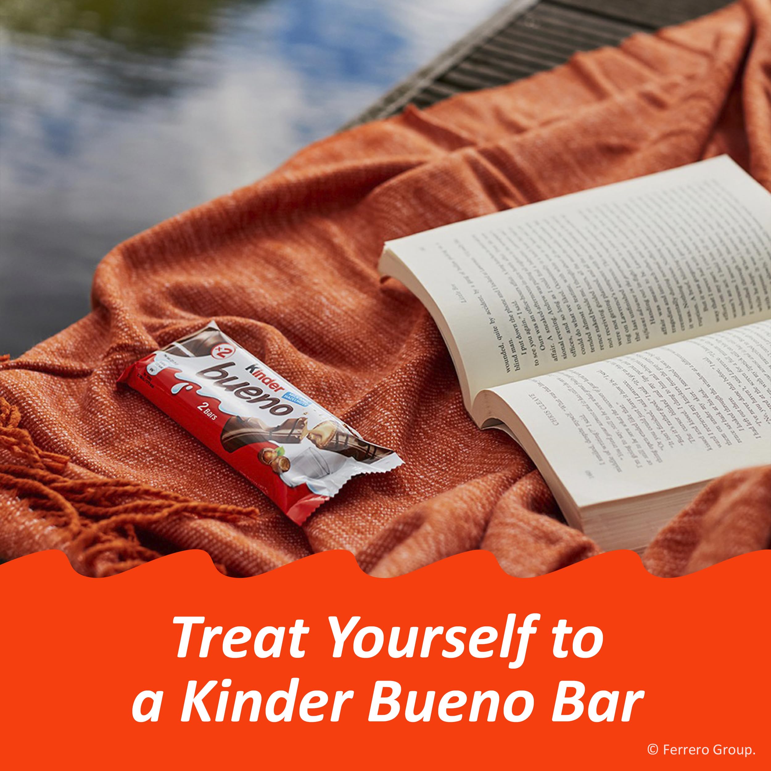 Movie night treat: Kinder Bueno chocolate with hazelnut cream