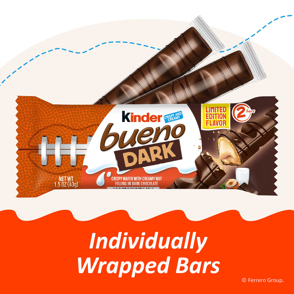 Festive display of Kinder Bueno for stockings or party favors