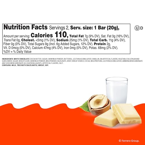 Two bars per pack of Kinder Bueno ideal for on-the-go snacking.