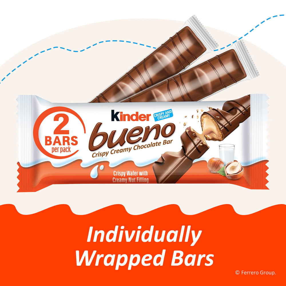 Kinder Bueno wedding favors chocolate packs for guests.