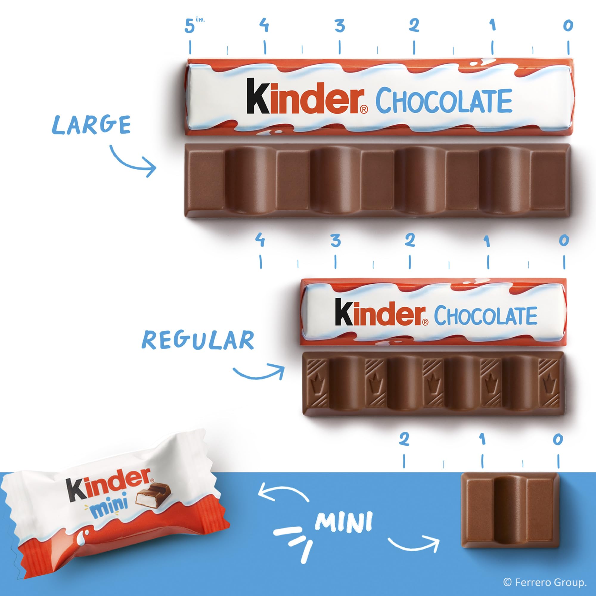 Kinder Chocolate Mini brand-heritage closeup communicates long-standing quality.