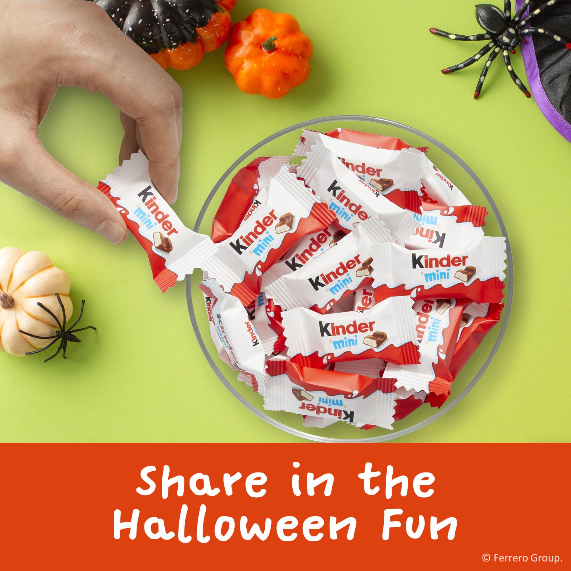 Kinder Chocolate Mini individually-wrapped display offers easy sharing at gatherings.