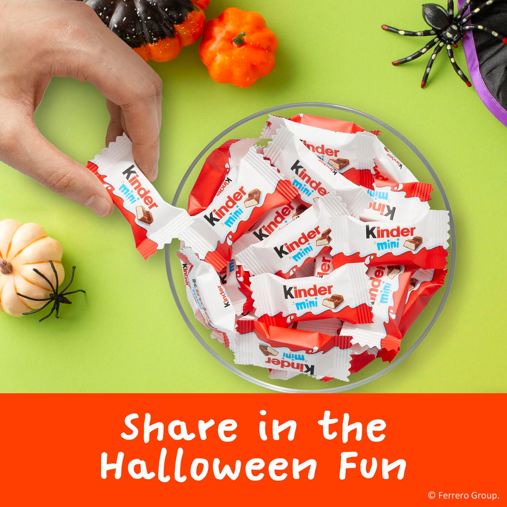 Kinder Chocolate Mini individually-wrapped display offers easy sharing at gatherings.