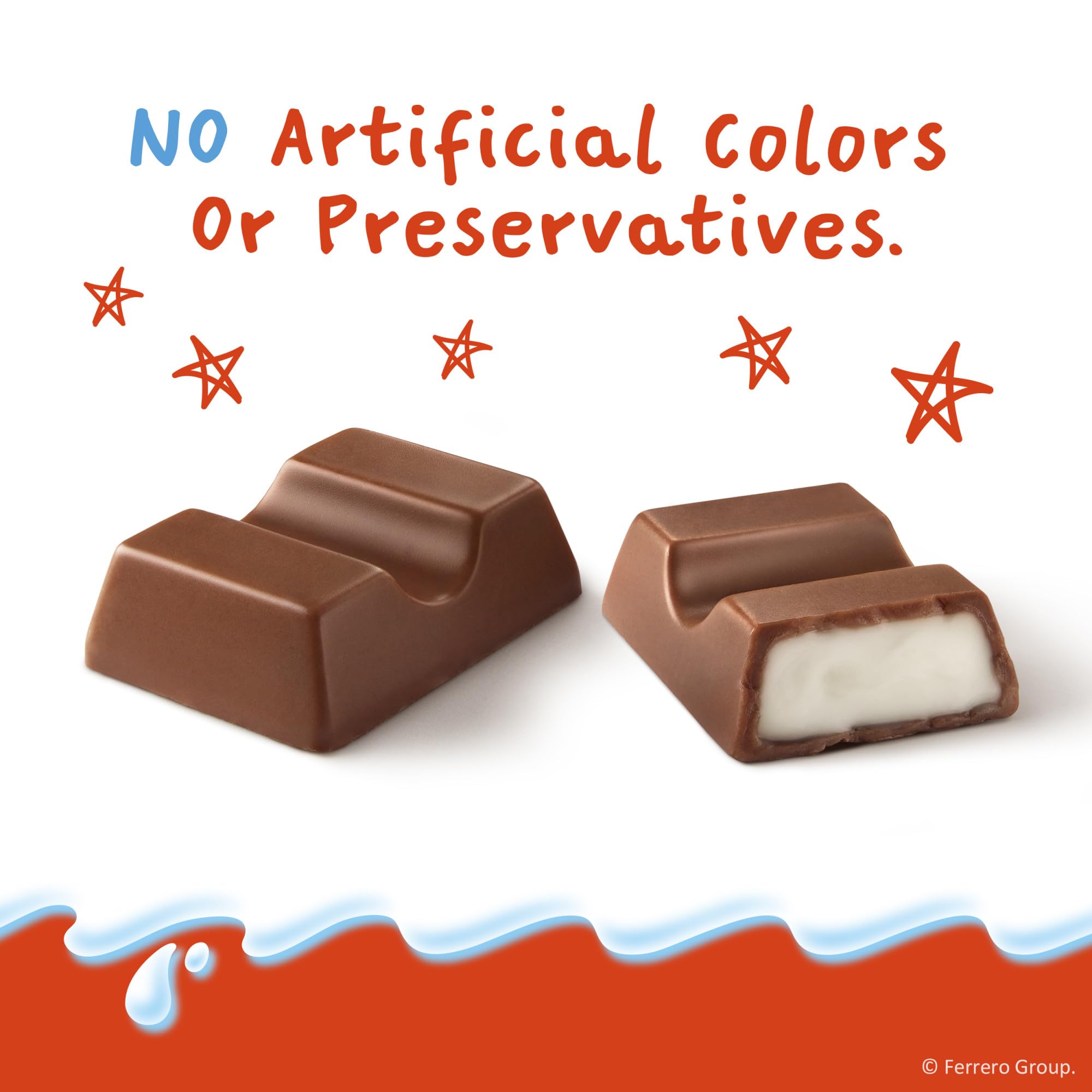 Kinder Chocolate Mini high-quality-ingredients visual reinforces brand heritage.