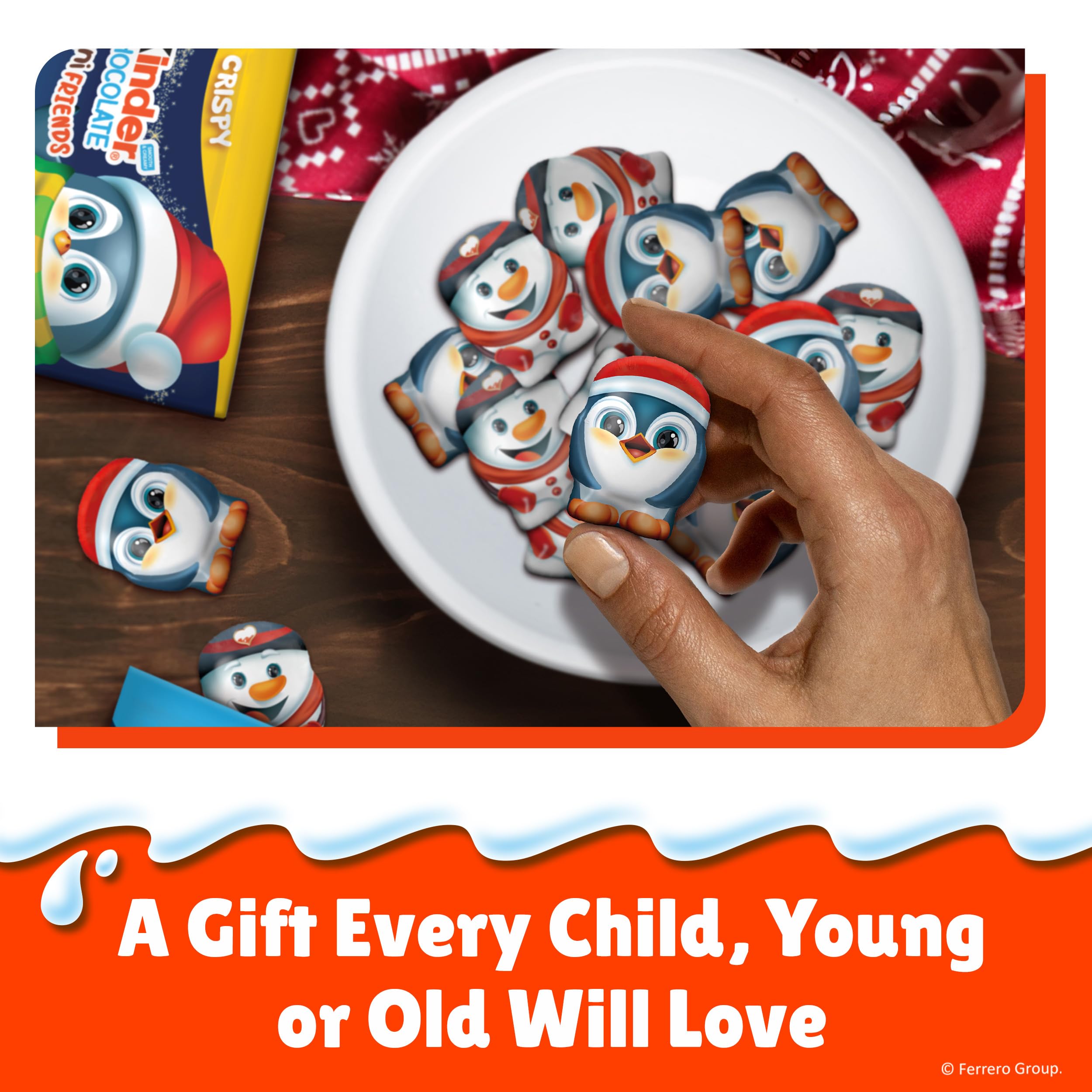Kinder treats with no artificial colors or preservatives for family-friendly snacking.