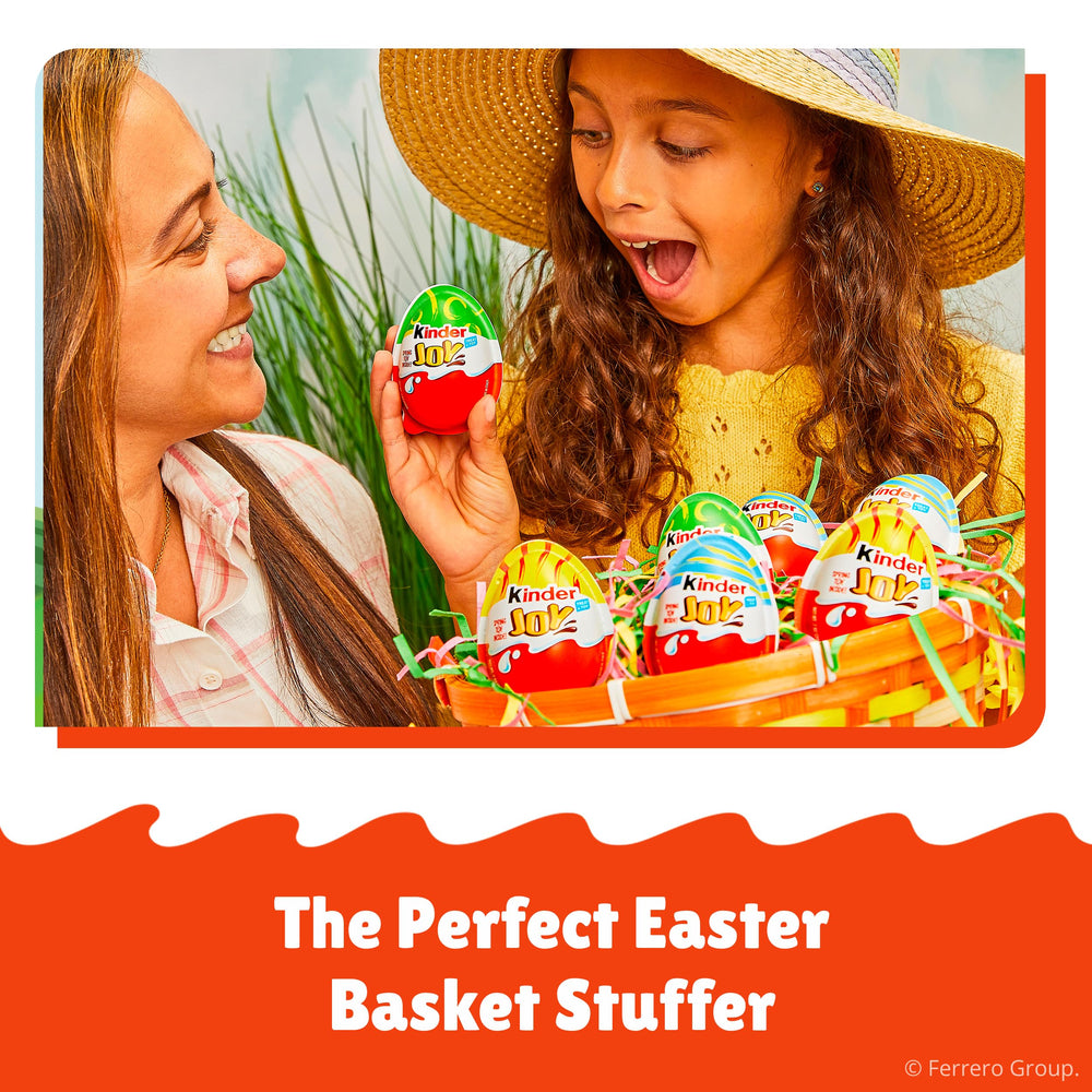 Kinder Joy two-sided delight with treat and toy showcased.