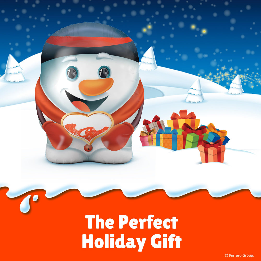 Kinder Snowmen gifts enhance dessert tables and stockings during the holidays.