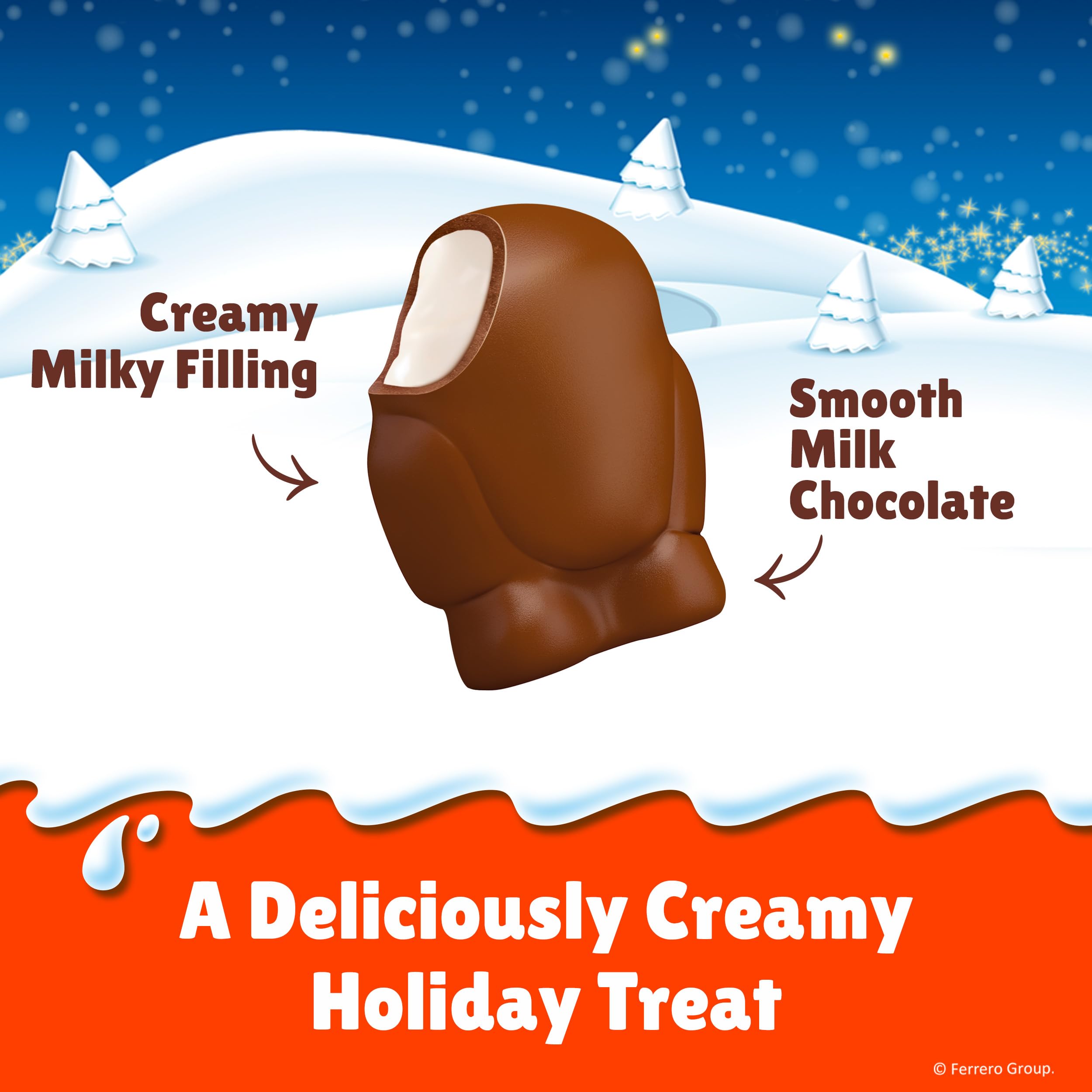 Kinder Snowmen bag of chocolates ready for sharing at parties and gatherings.