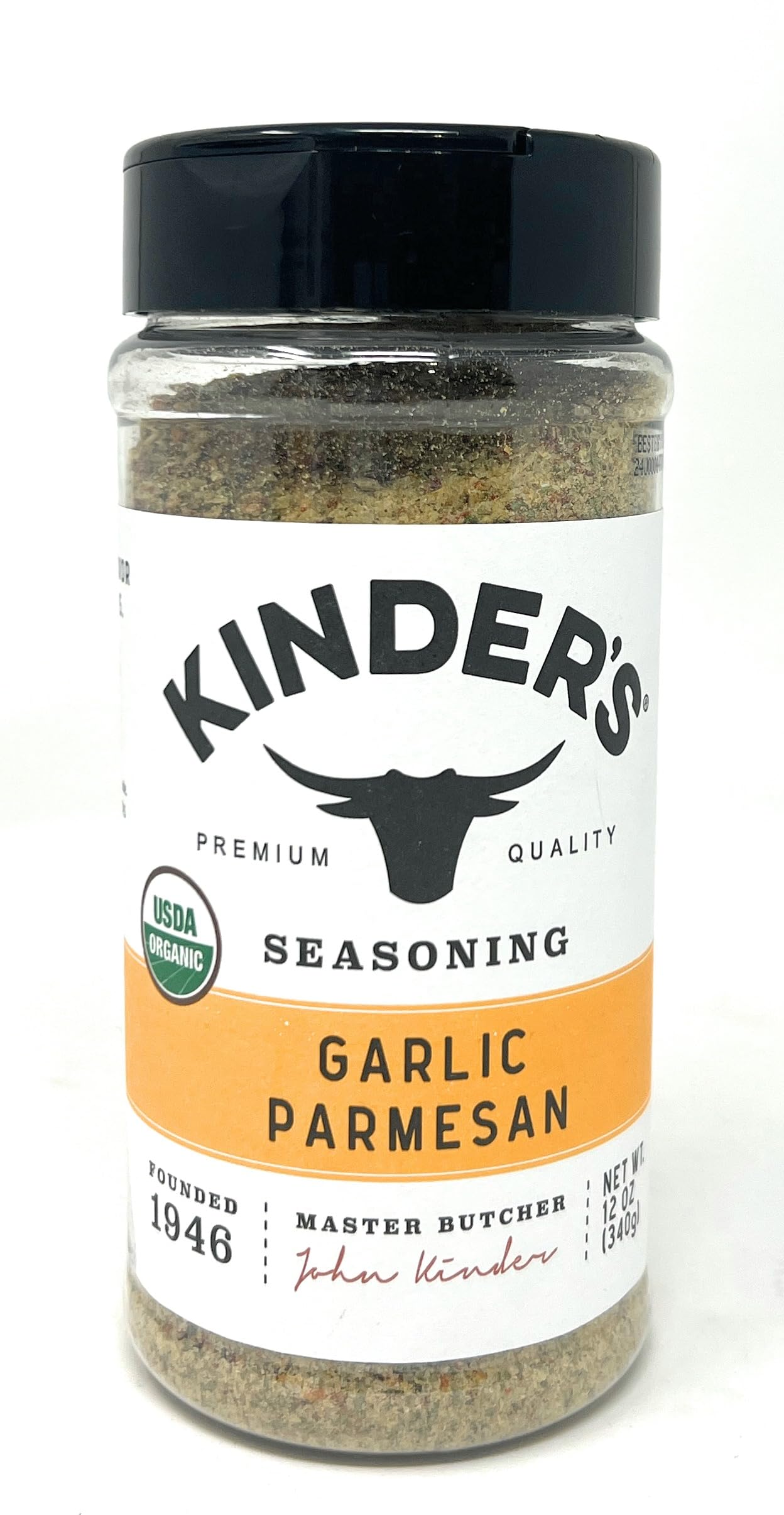 Kinder's Garlic Parmesan seasoning jar for flavorful weeknight meals