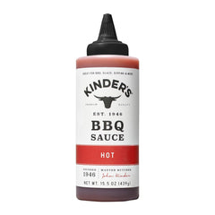 Kinder's Hot Barbecue Sauce glazed BBQ chicken for smoky flavor