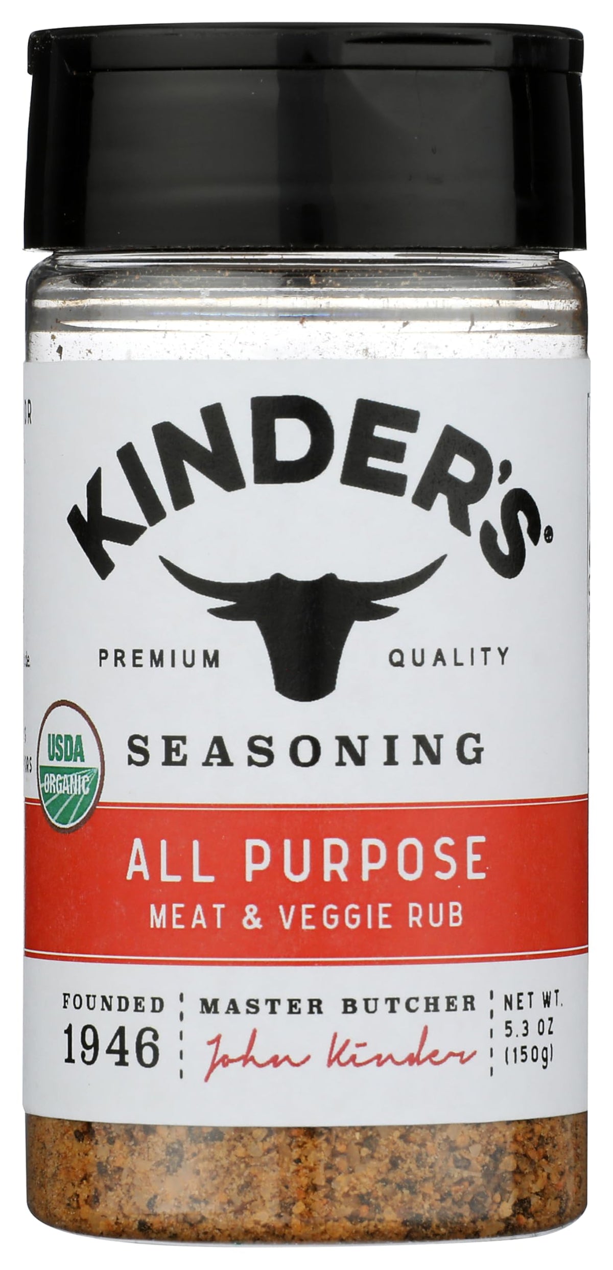 Kinders Organic All Purpose Seasoning bottle ready to boost everyday meals.
