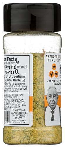 Kind Kinder's Organic Caramelized Onion Butter Seasoning ingredients close-up view for quality