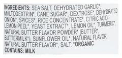 KINDER'S Organic Lemon Butter Garlic Seasoning sprinkling over potatoes delivers crisp aroma and tang.