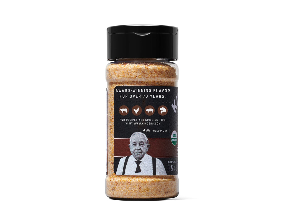 Kinder's Organic Smoky Garlic & Sea Salt on vegetables for even seasoning.
