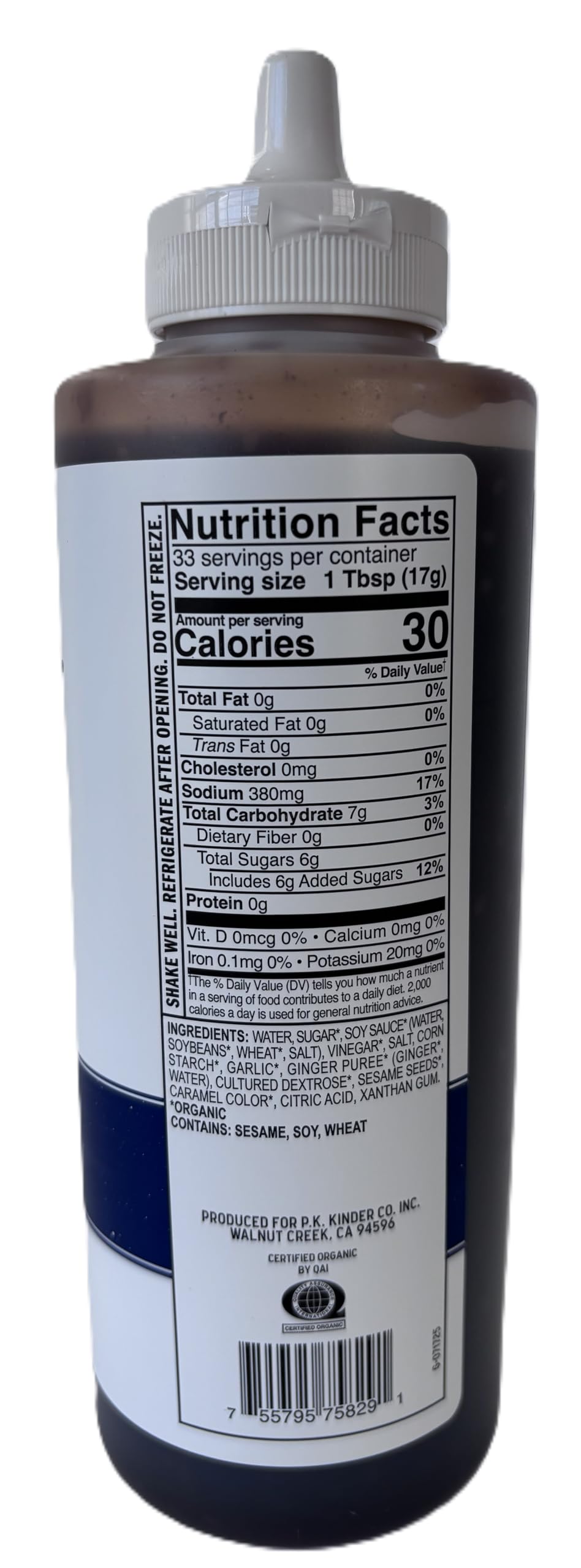 Kinders Teriyaki sauce pour over vegetables for quick stir-fry flavor
