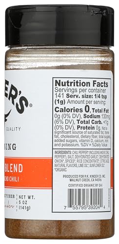 KINDER'S Organic The Taco Blend on pantry shelf beside other spices.