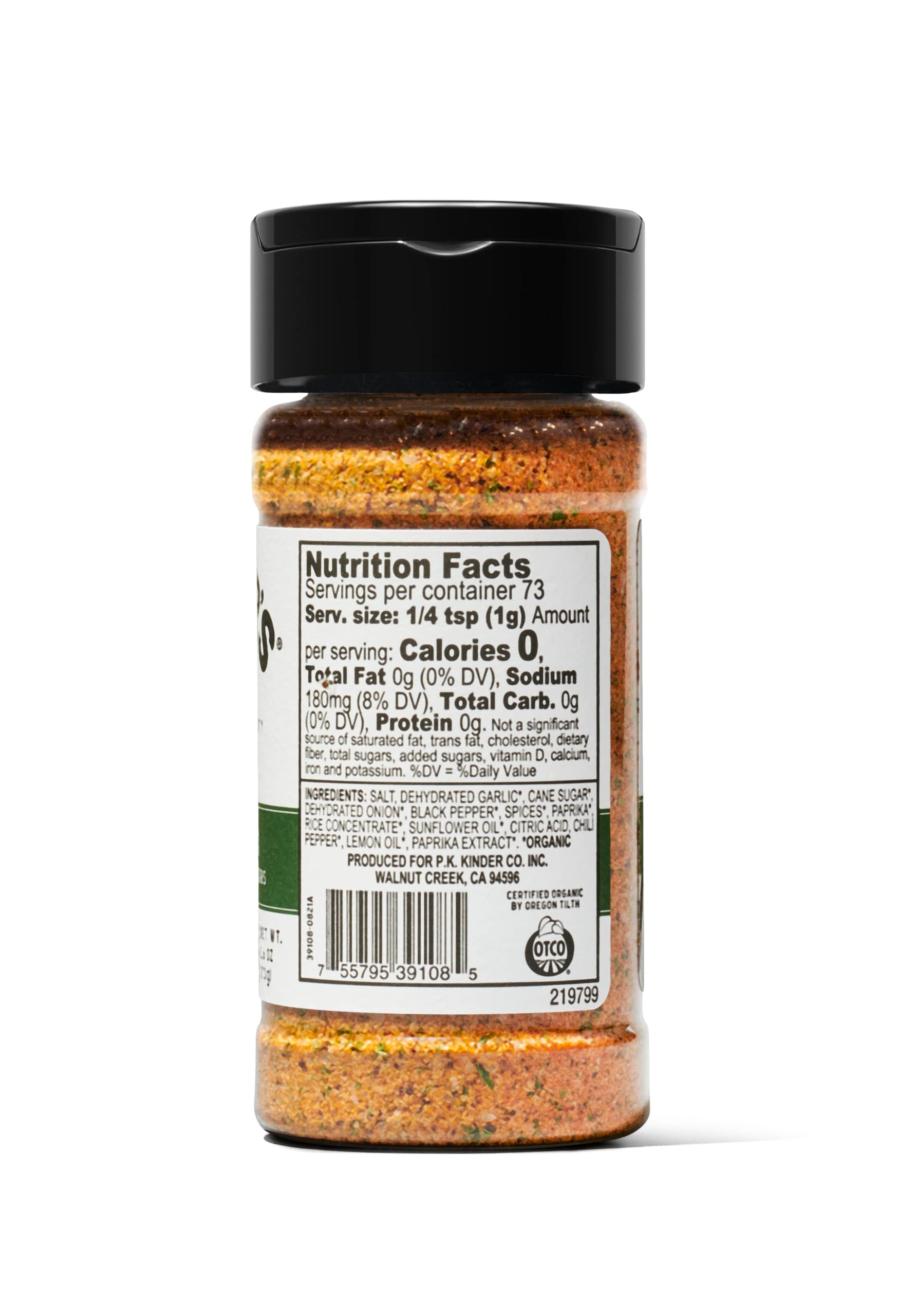 Kinder's Santa Maria Rub marinated chicken with robust pepper notes