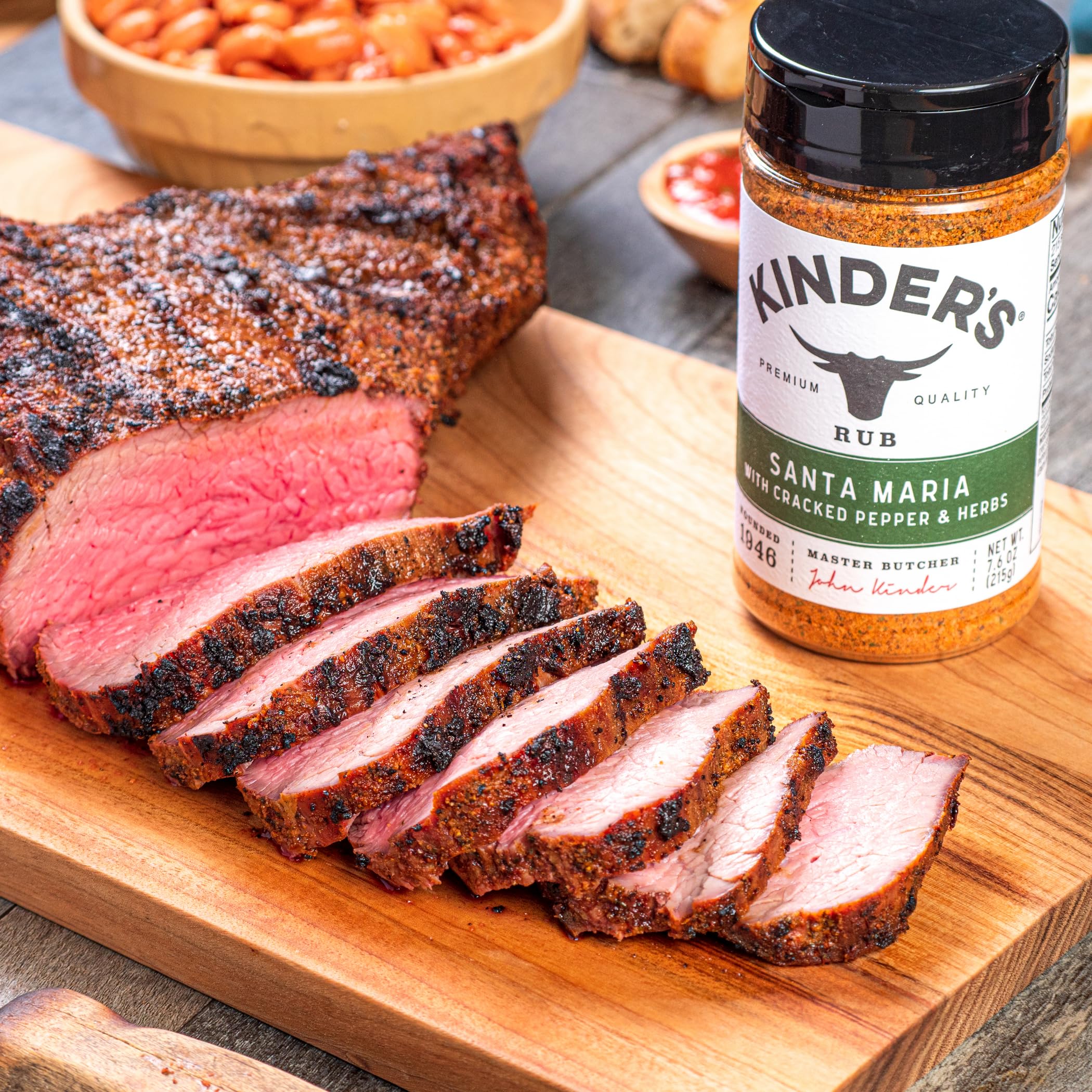 Kinder's Santa Maria Rub seafood dish elevates shellfish flavors