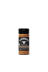 Kinder's Woodfired Garlic Rub bottle shows smoky flavor for grilling